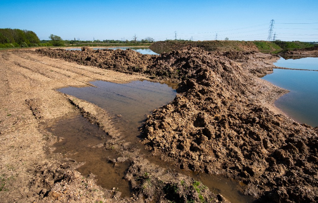 Earthwork and pond or retention basin excavation