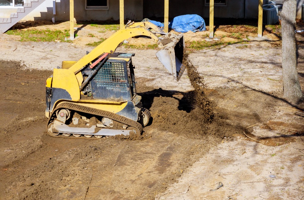 Equipment on a tight residential or backyard access job